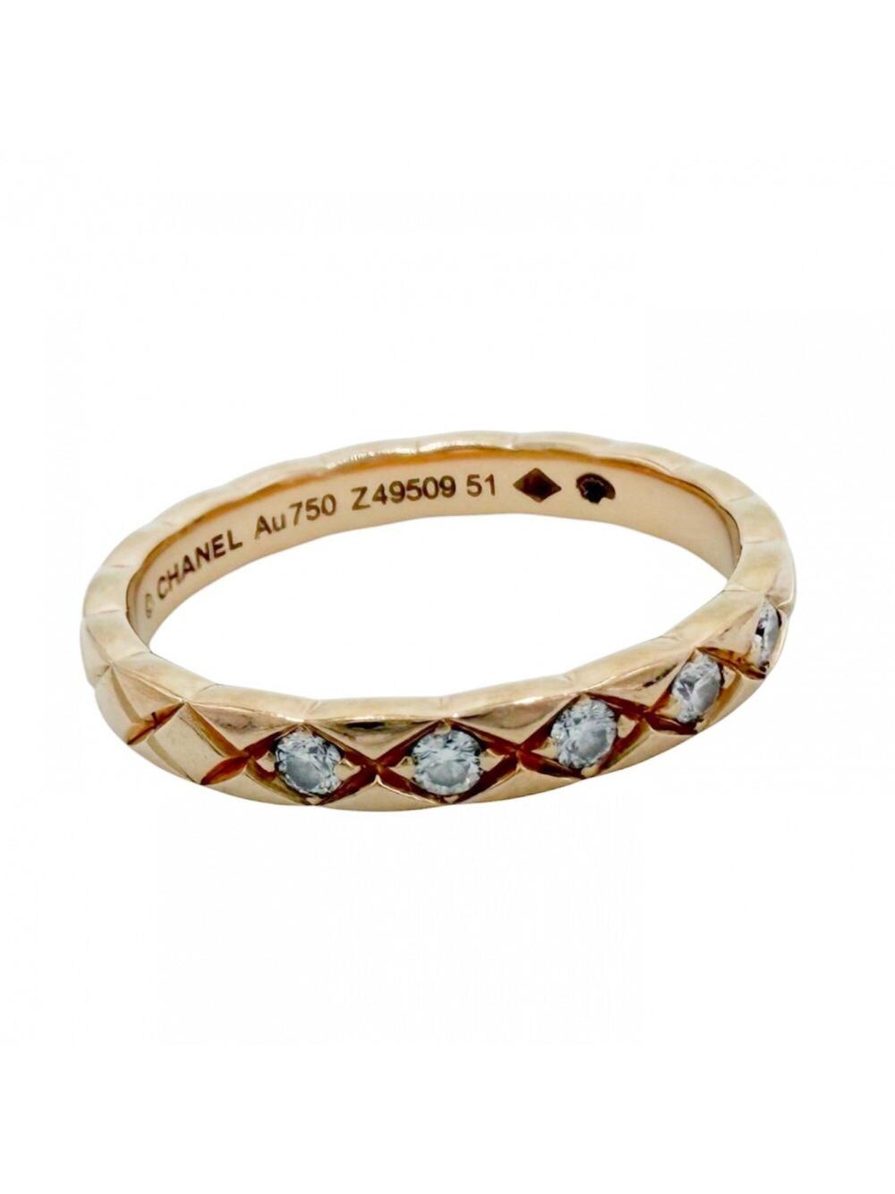Chanel Ring 18K Rose Gold With Diamond #337717C23B